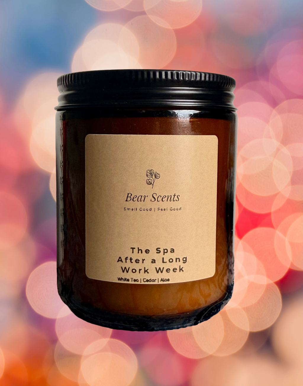 The Spa After a Long Work Week Beeswax Candle with Wood Wick