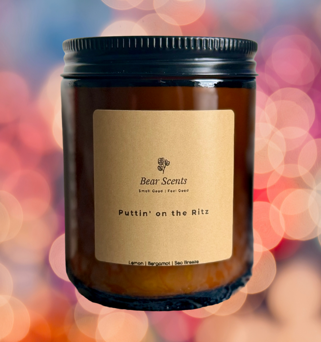 Puttin' on the Ritz Beeswax Candle with Wood Wick