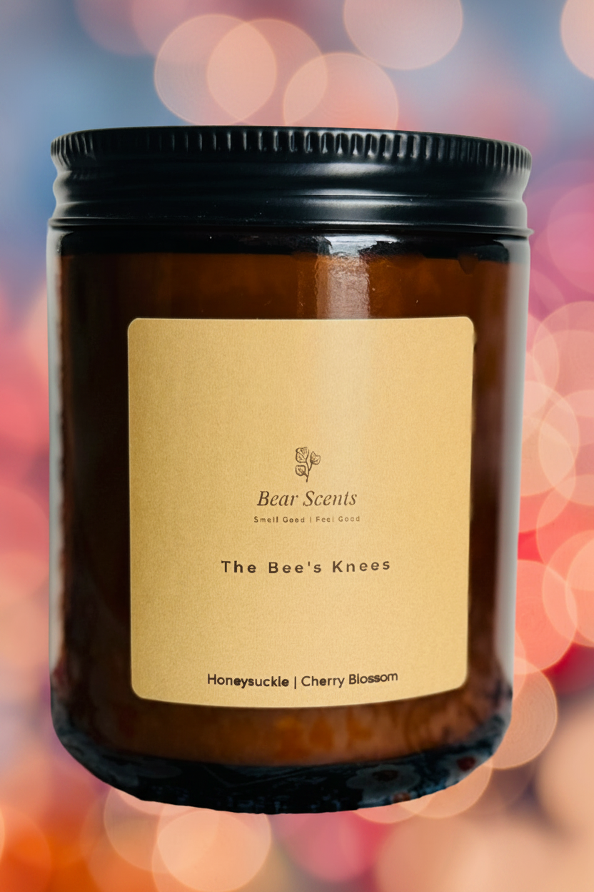The Bee's Knees Beeswax Candle with Wood Wick