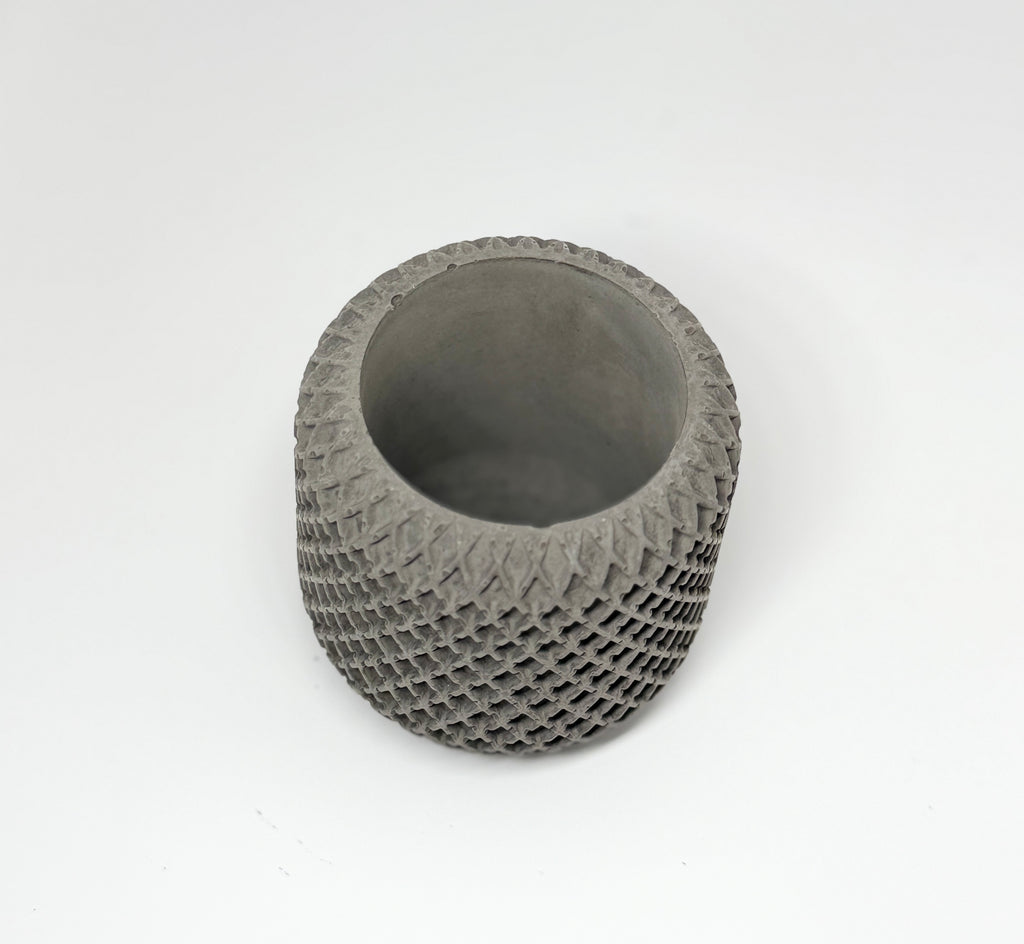Small Geometric Concrete Candleholder