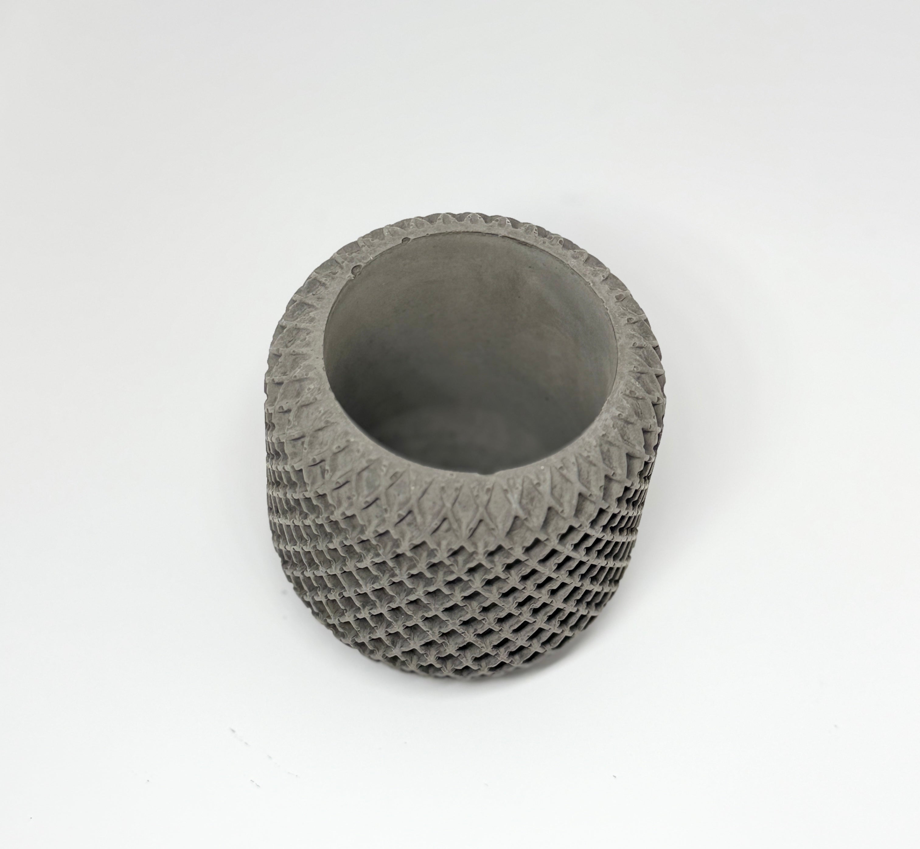 Small Geometric Concrete Candleholder