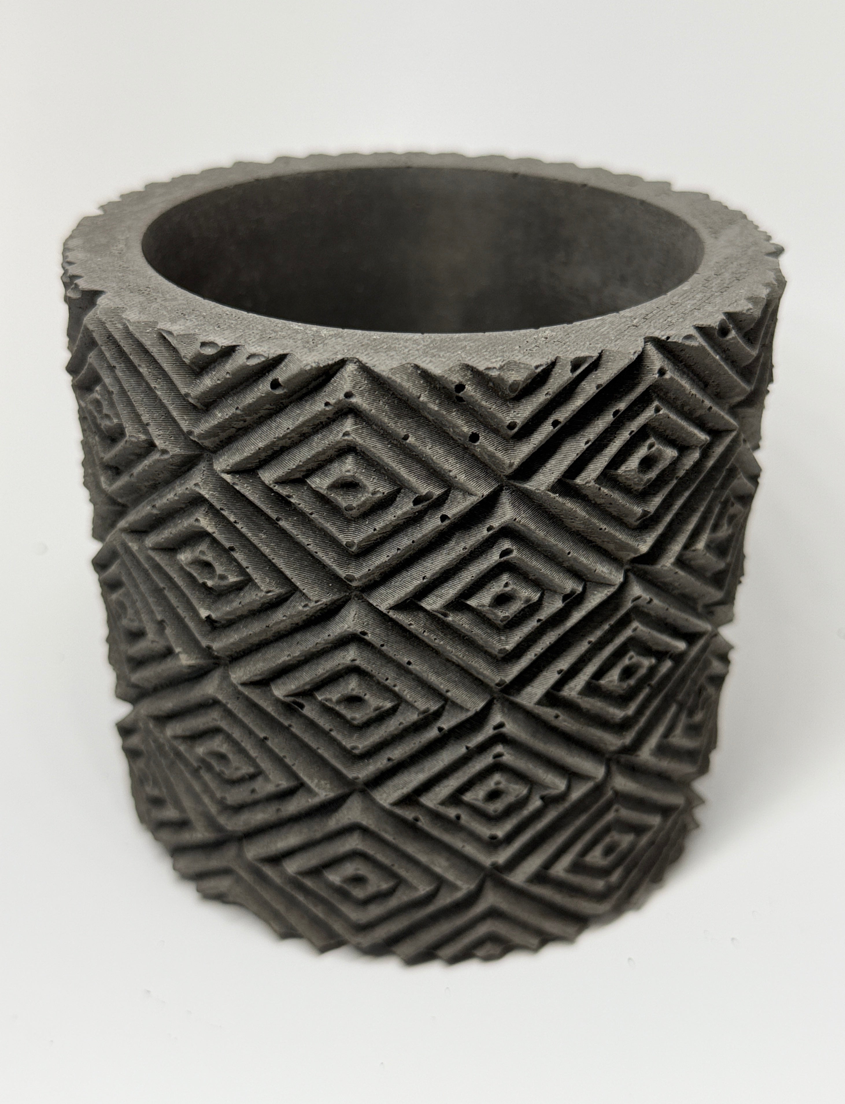 Large Geometric Concrete Planter
