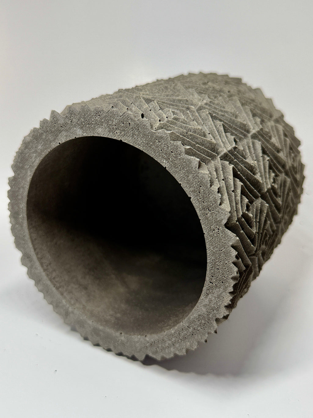 Large Geometric Concrete Planter